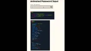 Animated password input by using html and CSS code for beginners #shorts #codingin2024 #passwordbox