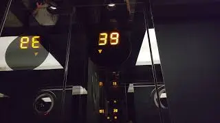 BEAUTIFUL 1400FPM 1993 Hitachi Traction High Rise Elevators at Shinjuku i-LAND Tower in Tokyo, Japan