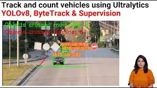 Tracking and counting vehicles using Ultralytics YOLOv8, ByteTrack & Supervision