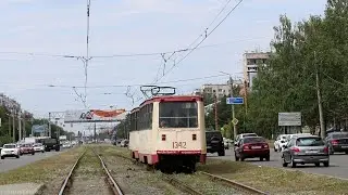 Поездка на трамвае 71-605М3 (1988 г.в) (борт 1342) маршрут 22 Г. Челябинск