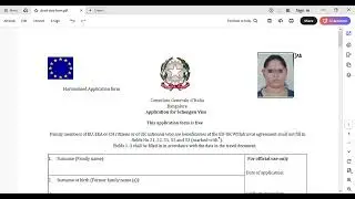 schengen visa||SHORT STAY APPLICATION form FILLUP for CONFERENCE|| ITALY|| Invitation visa|