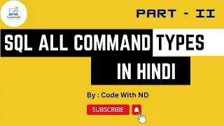 SQL All Commands Types in hindi #viral #codewithnd #sqlforbeginners #viralvideo