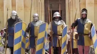 Pavise drill by Anakron Living History