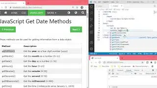 W3School JavaScript Get Date Methods