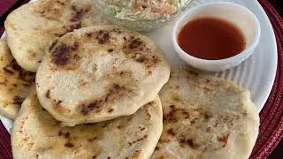 Pupusas De Chicharrón Con Queso,sin Comal O Sin Plancha,receta #2 Explicada Para Principiantes