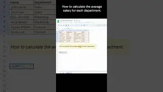Google Sheets | Query Function | Calculate the average salary 
