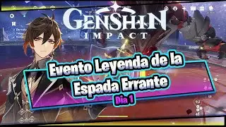 Evento Leyenda de la Espada Errante Dia 1 Genshin Impact