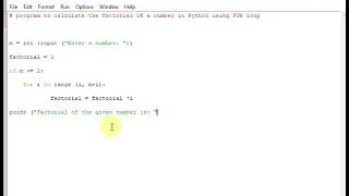 program to calculate the factorial of a number in Python using FOR loop