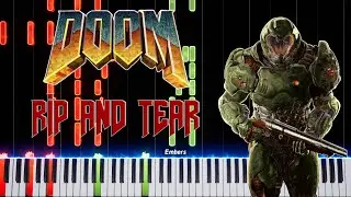 How to Play Rip and Tear on Piano - DOOM 2016 Advanced Piano Tutorial