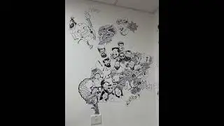 Prayan Animation Studio Wall Doodle | Creative Collaboration by Our Talented Team