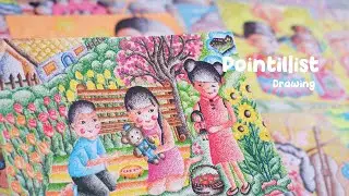 From Then to Now: Reviewing My 14-Year-Old Pointillist Drawing 🖌️