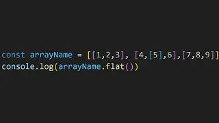 Array Flat In JavaScript