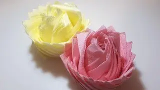 Beautiful flower out of napkins for the holiday table decoration. Step by step instructions.