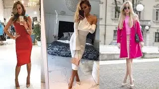 Latest High Heel Fashion -Fashion Dress Curvy Women Outfits Ideas#20