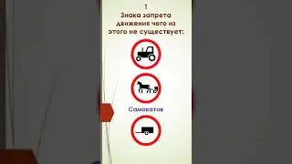 Квиз "Минутка" - "Дорожные знаки" #квиз #дорожныезнаки #ПДД