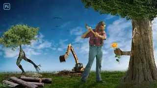 Save Tree Editing |PS Touch Tutorial | PS Touch  Manipulation Photo