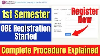 DU SOL 1st Semester OBE Registration Started | Complete Procedure Explained | SOL Reporter.