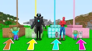 24 SAAT TEK RENK EV CHALLENGE 😱 - Minecraft