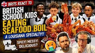 British School Kids Try an American Seafood Boil?! | Brits React to JOLLY