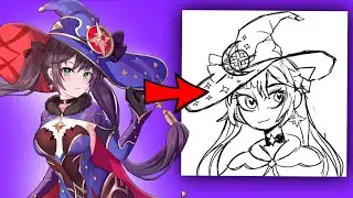 ОДИС РИСУЕТ МОНУ из GENSHIN IMPACT