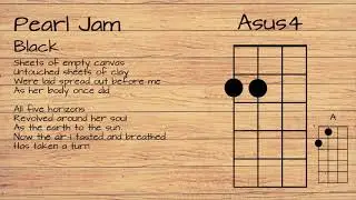 Pearl Jam - Black UKULELE TUTORIAL W/ LYRICS