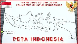 Tutorial for drawing MAP OF INDONESIA easily & quickly | How to draw the newest MAP OF INDONESIA