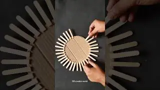 Ice cream sticks craft #shorts #viral #trending #youtubeshorts #diy #wallhanging