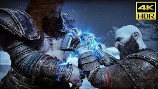 God of War Ragnarok - Kratos vs Thor FULL FIGHT (PS5) @ 4K HDR 60ᶠᵖˢ ✔