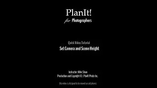5. Set Camera and Scene Height (Planit Video Tutorial 2109.02)