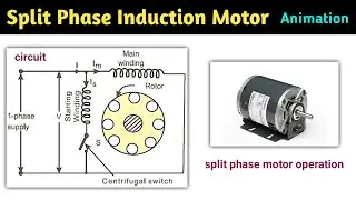 split phase induction motor | split phase induction motor animation | in hindi | single phase motor