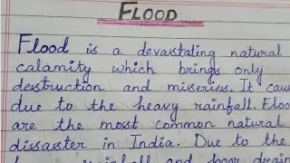 English Essay On Flood//English Essay