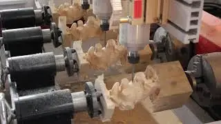wooden elephant 3d cnc carving by mastec cnc router machine