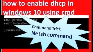 enable dhcp windows 10 cmd | how to enable dhcp in windows 10 using cmd
