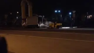 Каток въехал в газель