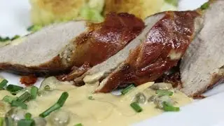 Polędwiczka w prosciutto z kaparami