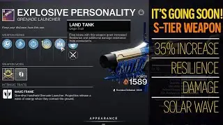10 Resilience Per Kill Wave Frame Is Leaving! Explosive Personality Land Tank Destiny 2 Season 19