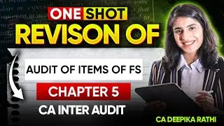 Revision of Audit of Items of Financial Statements | CA Inter Audit | CA Deepika Rathi