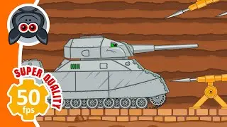 Trap for Ratte. Steel Monsters vs Demons. Cartoons About Tanks