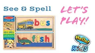See & Spell - wooden letter puzzle for kids, learn to spell Melissa & Doug