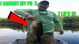 I CAUGHT MY PB 7LB LARGEMOUTH !!!