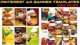 Pinterest Ad Banner Templates Download In PSD Files |English| |Photoshop Tutorial|