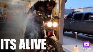 First start of the cafe build… ‘74 RD250