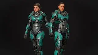 Space characters 02 for  Unreal Engine presentation