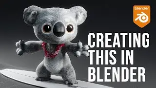 Creating a Koala Character - Blender 3D Timelapse