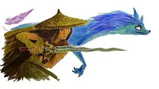 How to draw cartoon characters - Raya and the last dragon