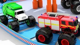 Monster Street Vehicles Coloring with Color Balls | Parking Street Vehicles| Cars Gameplay|Game Poli