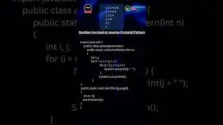 Java Number increasing reverse Pyramid Pattern || @apnadepartment  || java pattern questions