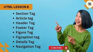 Semantic Tags in HTML . Learn HTML Part 8. Full HTML tutorial from basics with simple explanation