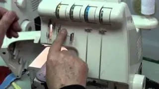 Newcastle Sewing Centre. Bob Shows how to set up and use an overlocker