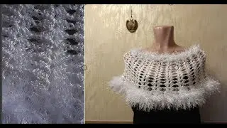 Красивая накидка пелерина крючком
